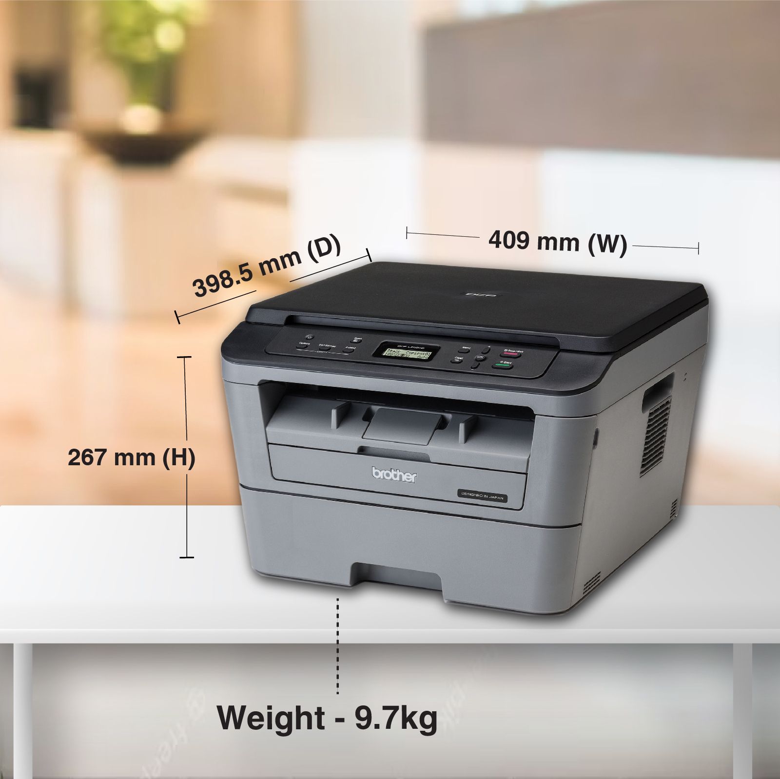 brother DCP-L2520D IND Multi-function Monochrome Laser Printer (Borderless Printing) with Auto Duplex Feature (Toner Cartridge) - Image 4