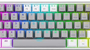 Redragon K616 Wired USB Standard Gaming Keyboard Compatible with Desktop, Laptop, Mac  (Grey & White)