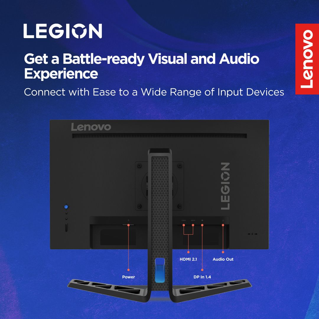 Lenovo 158.06 cm (62 cm) Full HD VA Panel 99% sRGB, 90% DCI-P3, 2x3W Inbuilt Speakers, 2xHDMI 2.1, 1xDP, Tilt/Swivel/Pivot/Height Adjustable Stand Gaming Monitor - Image 3