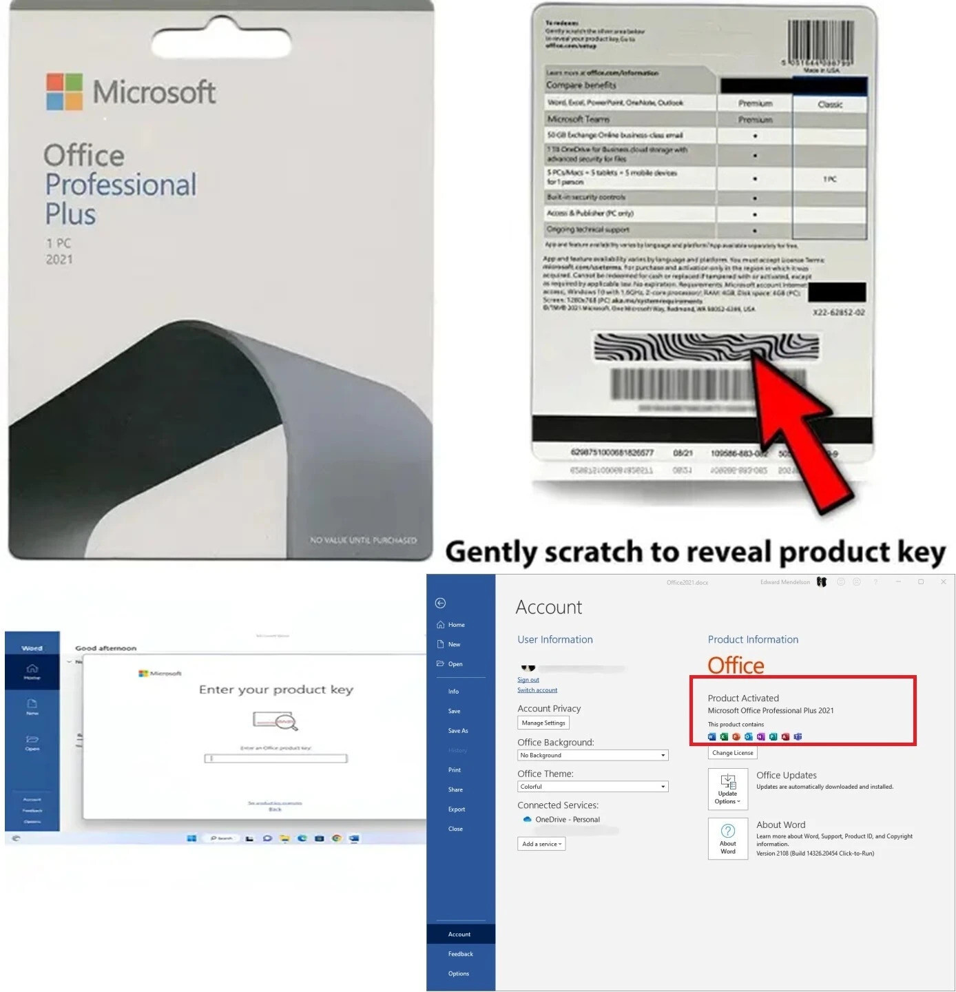 MICROSOFT OFFICE PROFESSIONAL PLUS 2021 (LIFETIME VALIDITY, 1 PC) ACTIVATION KEY CARD - Image 3