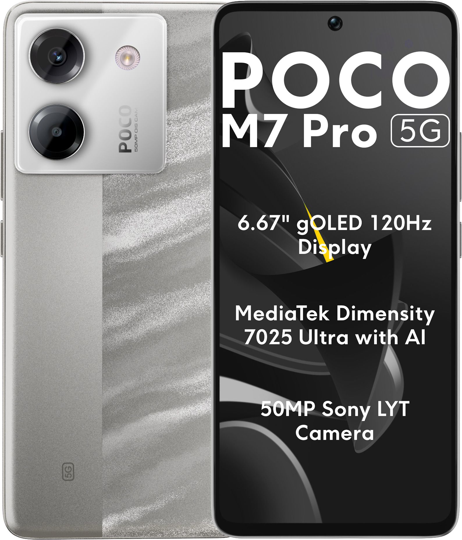 POCO M7 Pro 5G (Lunar Dust, 128 GB) (6 GB RAM)