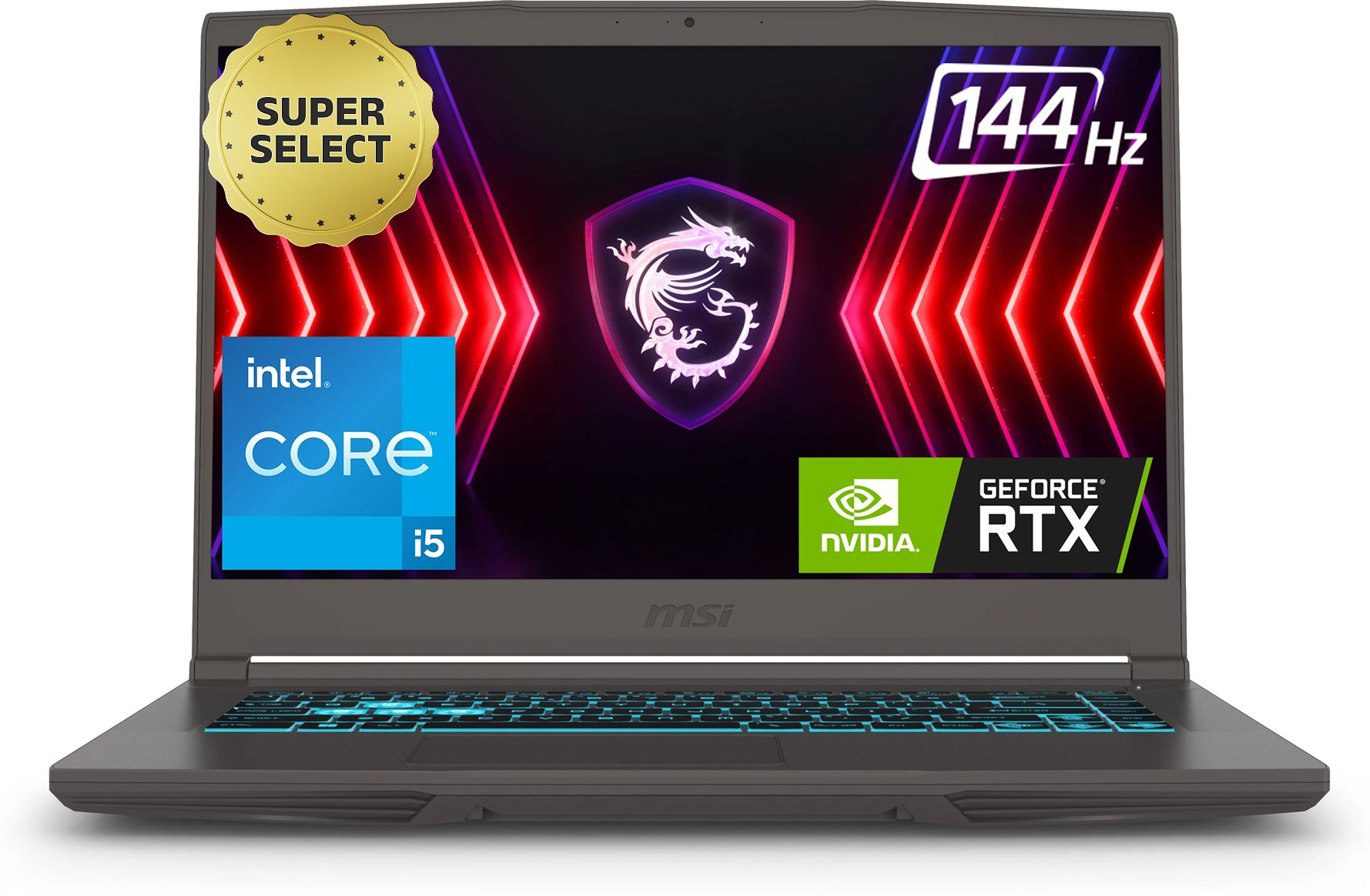 MSI Thin 15 Intel Core i5 13th Gen 13420H - (16 GB/512 GB SSD/Windows 11 Home/6 GB Graphics/NVIDIA GeForce RTX 3050/144 Hz) Thin 15 B13UDX-3223IN Gaming Laptop (15.6 Inch, Cosmos Gray, 1.86 Kg)