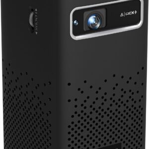 Portronics Pico 13, Stream Apps, Rechargeable, 4K Support, Compact, 3500 lm, 10W Speaker (3500 lm) Portable Projector (Black)