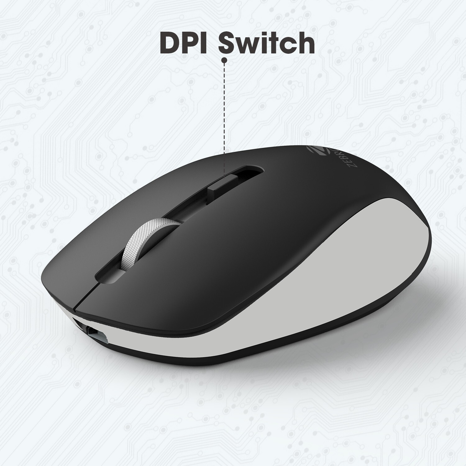 ZEBRONICS Jaguar Wireless Ambidextrous Optical Mouse Wireless Mouse, High Precision, 4 Buttons, Plug & Play Ambidextrous (2.4GHz Wireless, Black) - Image 3